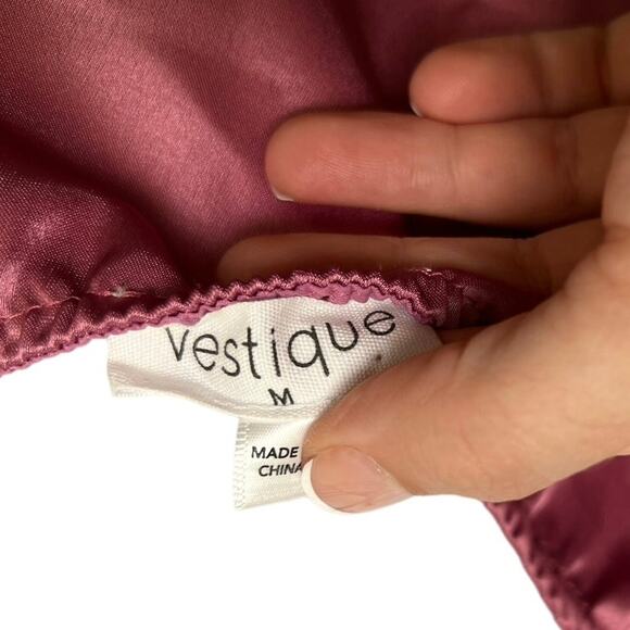 Vestique Satin Look Slip Mini Dress/M - Picture 4 of 5